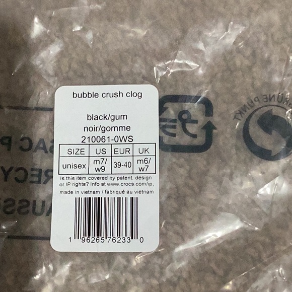 CROCS Bubble Crush Clog - Size 9 - Picture 8 of 8